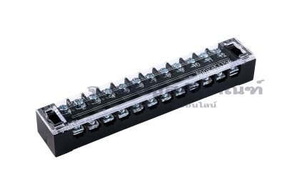 [E] บล็อกต่อสายไฟ แบบขันสกรู เหล็กชุบดีบุก 15A TB-1512